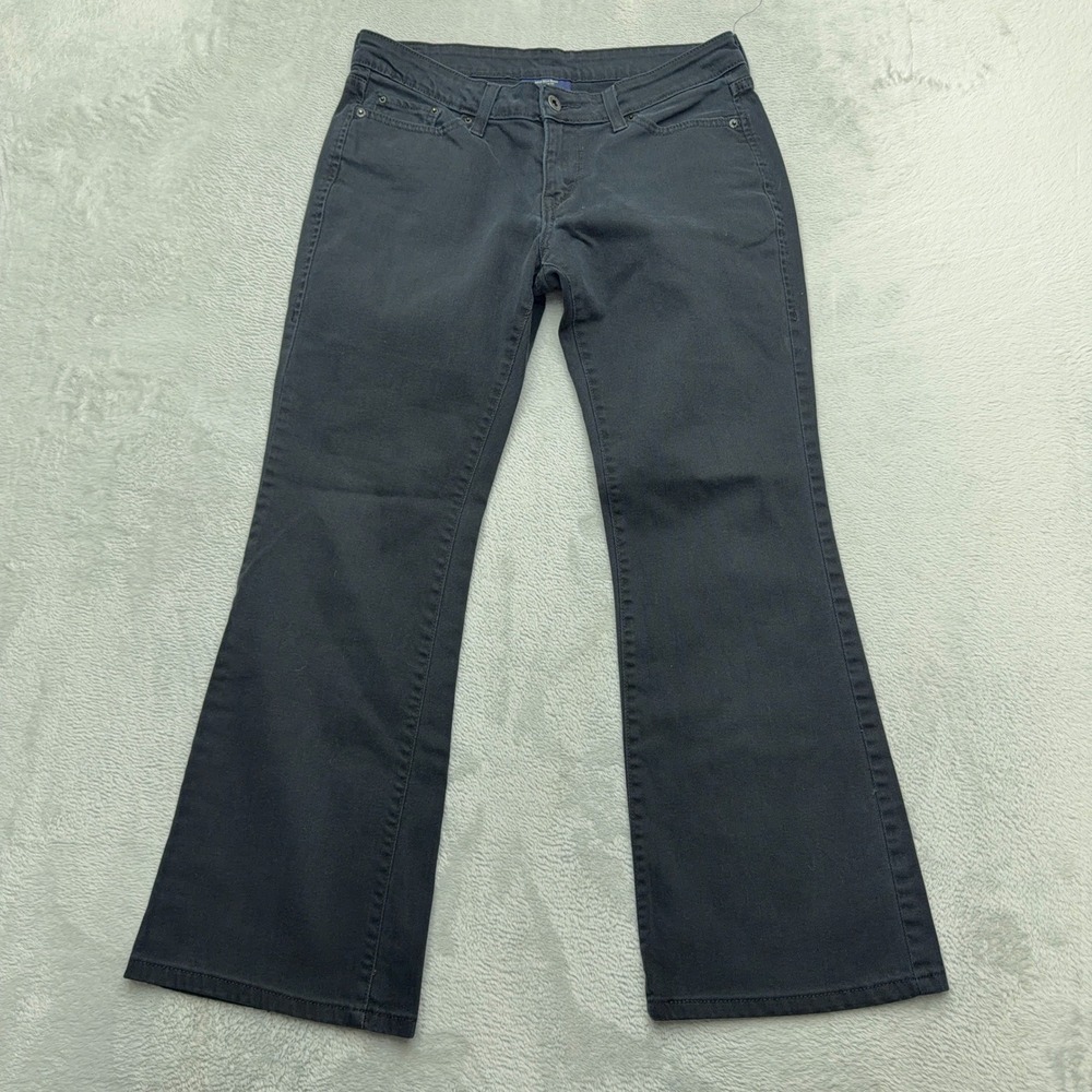 Levi's Jeans Womens 6S Grey Mid Rise Boot 553 Stretch Denim Charcoal Flare Pants